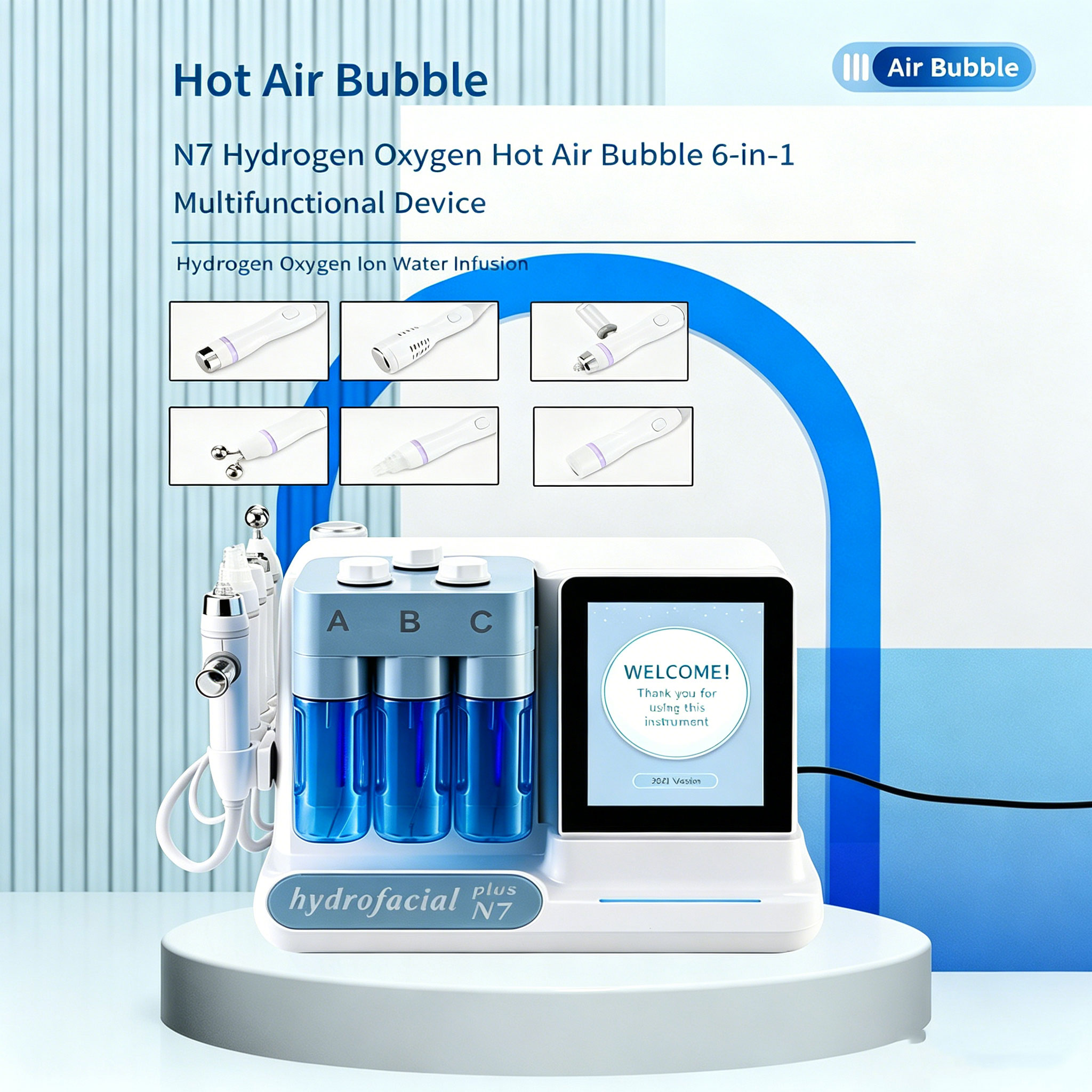 Skincare Exfoliating - Facial Skin Management, Hydrogen Oxygen Exfoliation,