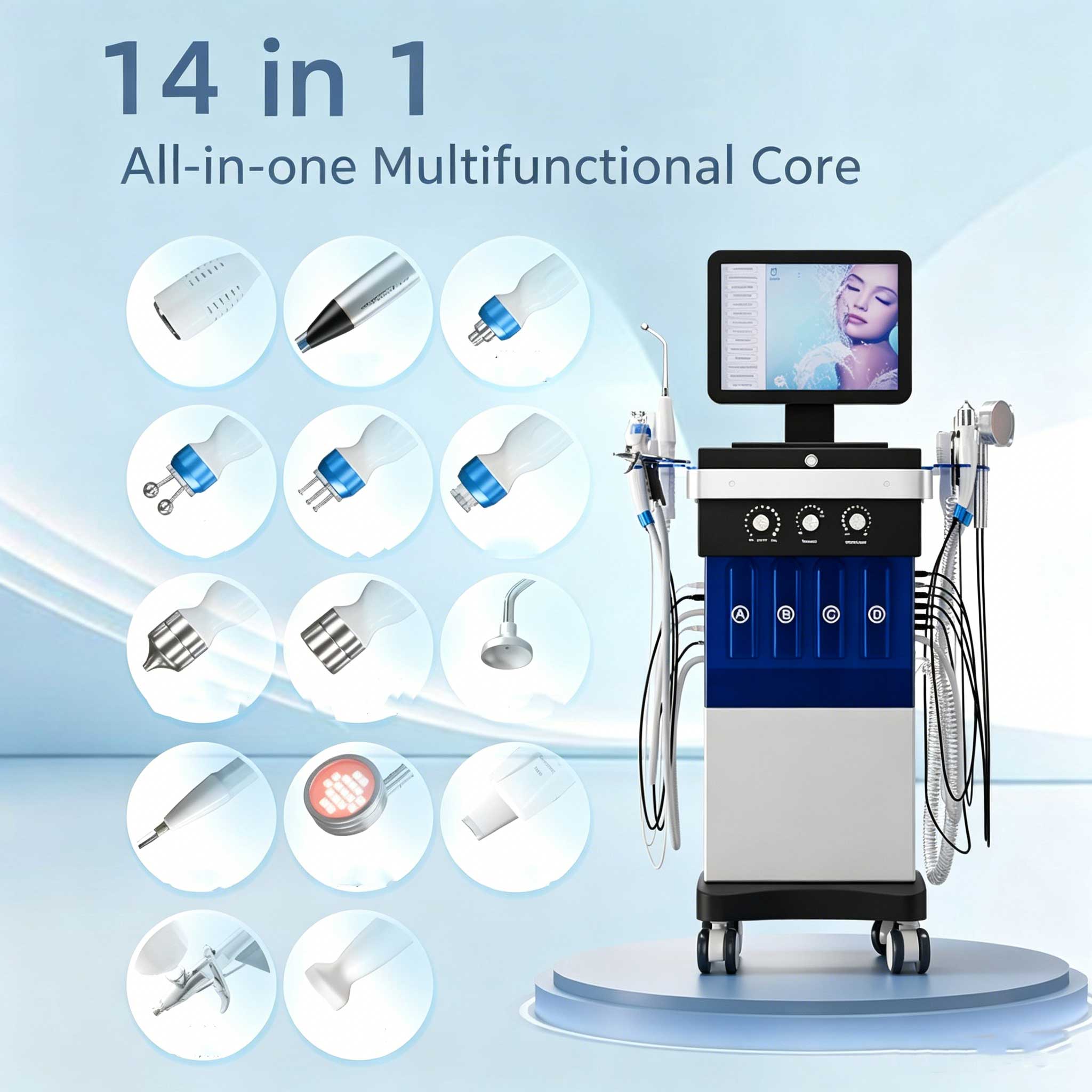 14 in 1 Water Light Facial Car - Skincare Exfoliating 评论和价格